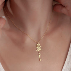 Personalized  Flower Name Necklace